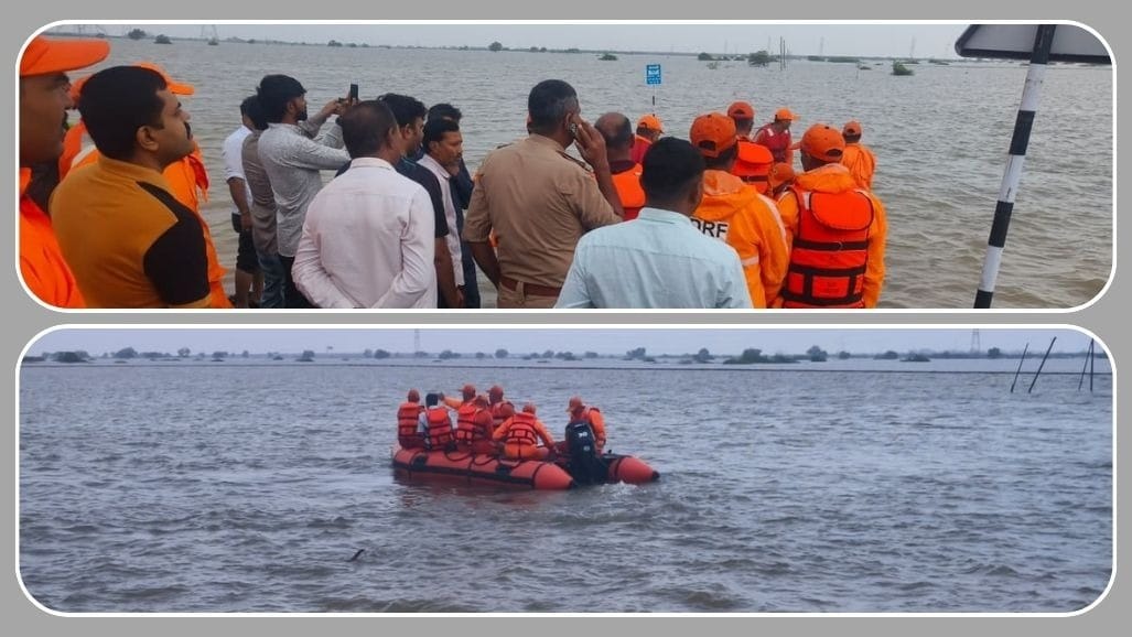 ભોગાવો નદીમાં ભારે વરસાદથી પાણી વધ્યા
