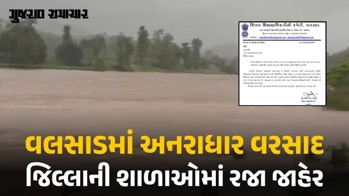 અષાઢમાં અનરાધાર! વલસાડના ઉમરગામમાં 15.24 ઇંચ વરસાદ, ગુરુવારે તમામ શાળાઓમાં રજા જાહેર