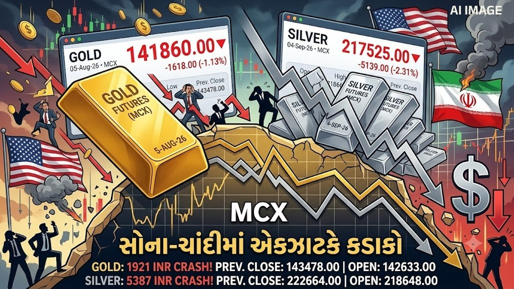 વાયદા બજાર ખુલતાની સાથે જ સોનામાં એકઝાટકે 1921 તો ચાંદીમાં 5387 રૂપિયાનો કડાકો