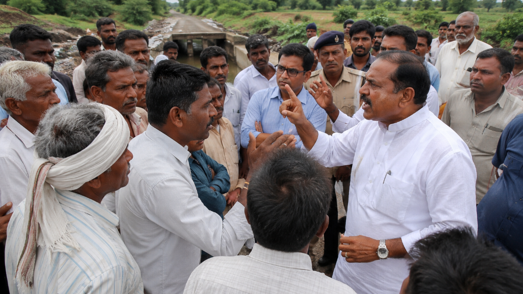 'Don't Raise Your Voice, I'm an MLA': Jamwadi Causeway Dispute Turns Ugly Amid Abuse Allegation
