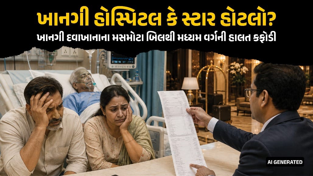 દેશભરની ખાનગી હોસ્પિટલોમાં ખુલ્લી લૂંટ: સરકારી કરતાં 8 ગણી મોંઘી સારવાર