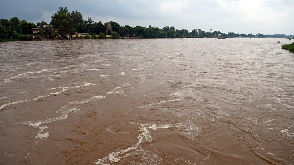 2-Bihar-Bodh Gaya--- The sacred Niranjana River swells following incessant rains in Bodh Gaya, Jharkhand,.jpg