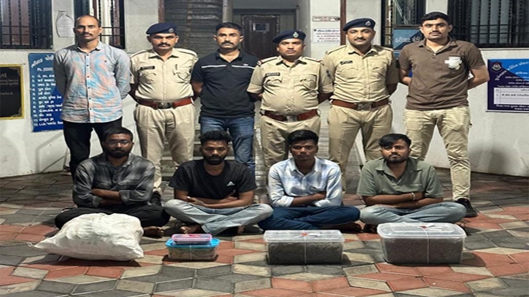 ભિલાડ હાઇવે પર અર્ટિગા કારમાંથી 7.848 કિ.ગ્રા. ગાંજાનો જથ્થો પકડાયો