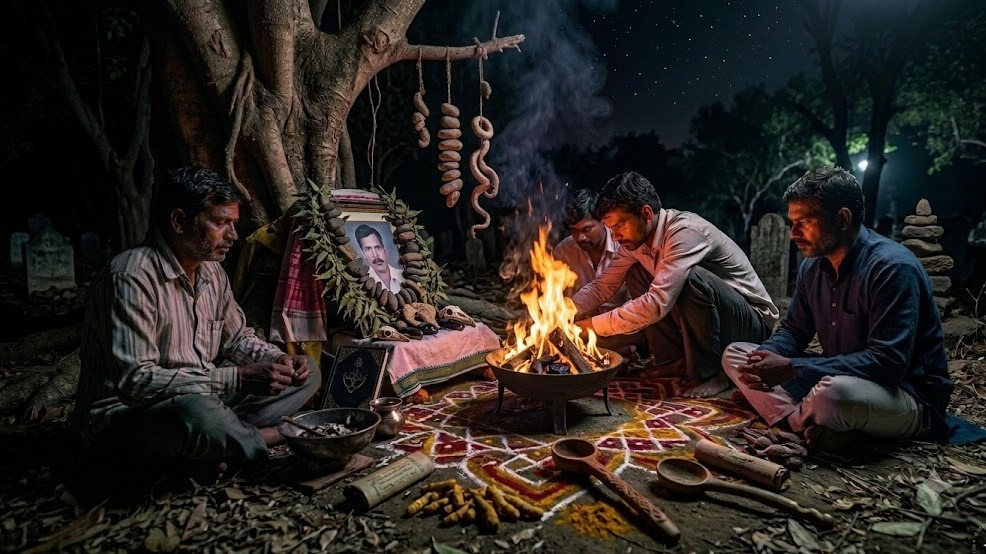 BAIL BY BLACK MAGIC: 4 Men Caught Performing Midnight Tantric Ritual on Judge’s Photo in Chhattisgarh