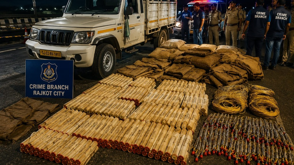 12,000 Gelatin Sticks Seized on Rajkot Highway Ahead of August 15: Crime Branch Busts Massive Explosives Shipment