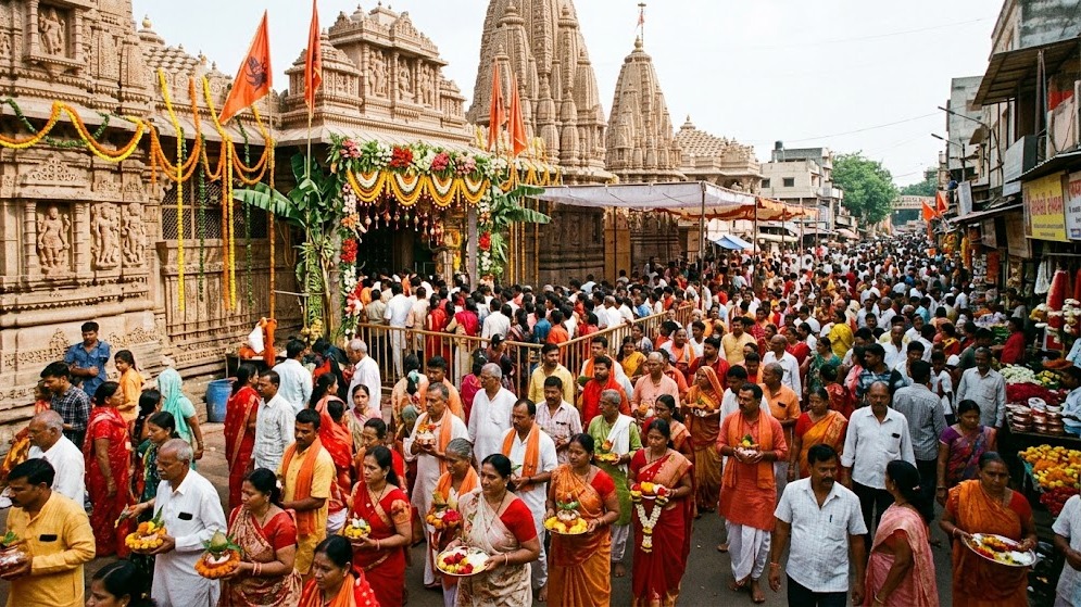 Religious Tourism Booms in Shravan as Surat Devotees Flock to Temples