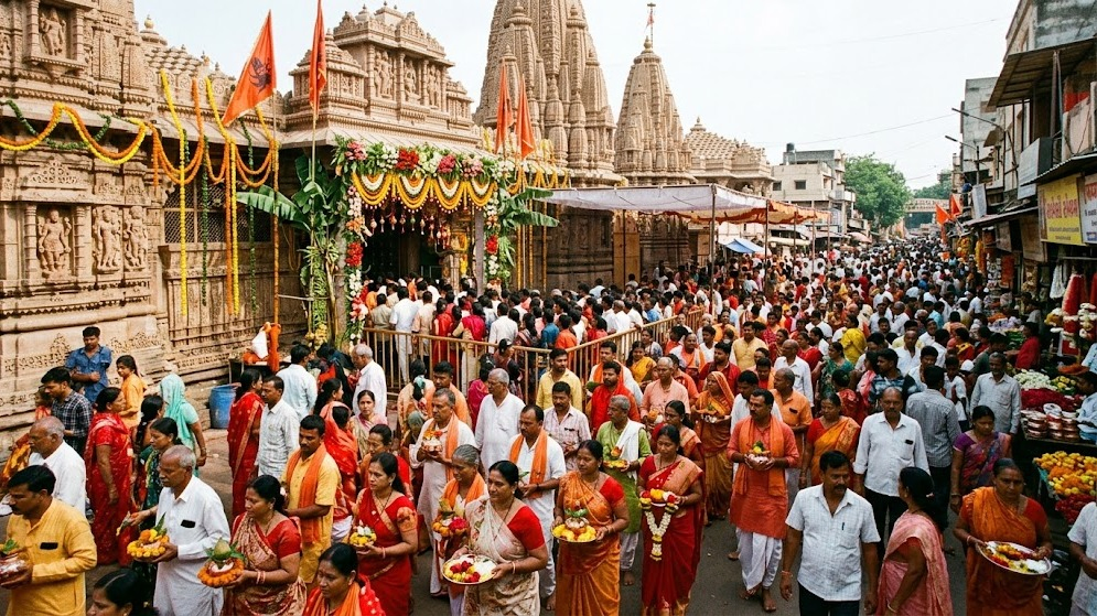 Religious Tourism Booms in Shravan as Surat Devotees Flock to Temples