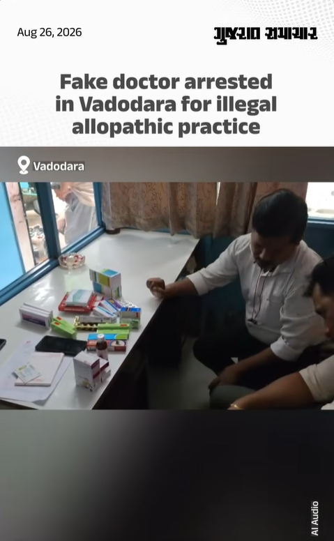 Fake doctor arrested in Vadodara for illegal allopathic practice