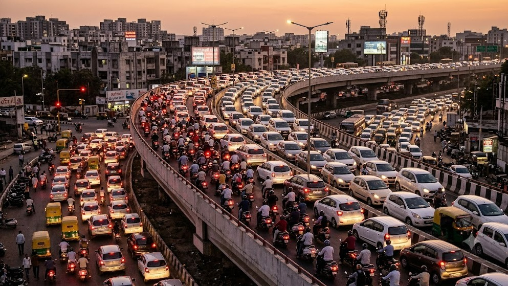 Ahmedabad Enters India’s Top 10 Districts By Vehicle Count As 29 Lakh Vehicles Add To Traffic Woes