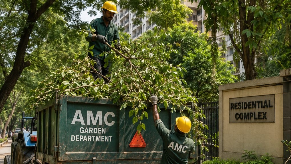 AMC to Charge Private Societies for Tree Trimming and Green Waste Disposal in Ahmedabad