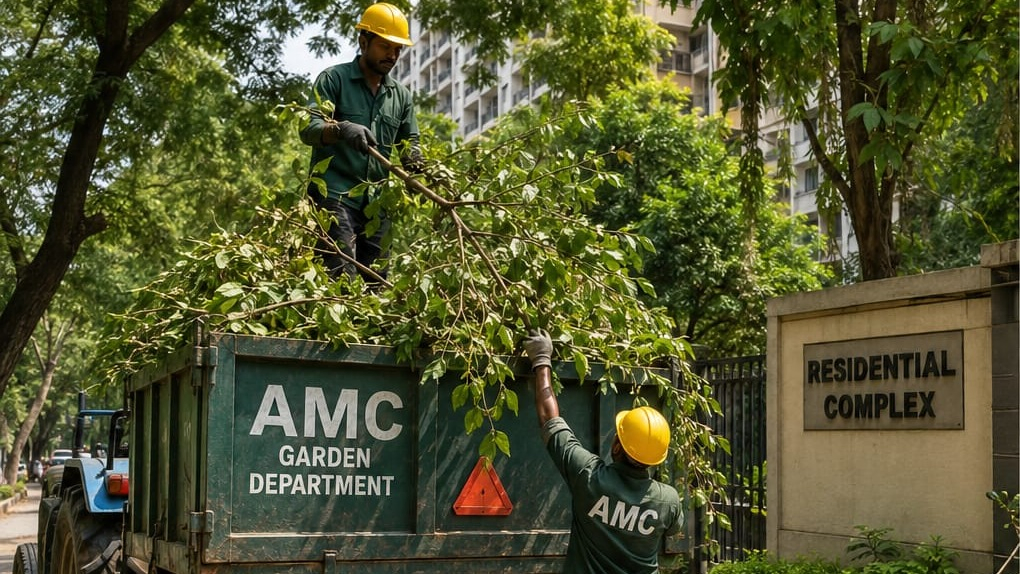 AMC to Charge Private Societies for Tree Trimming and Green Waste Disposal in Ahmedabad