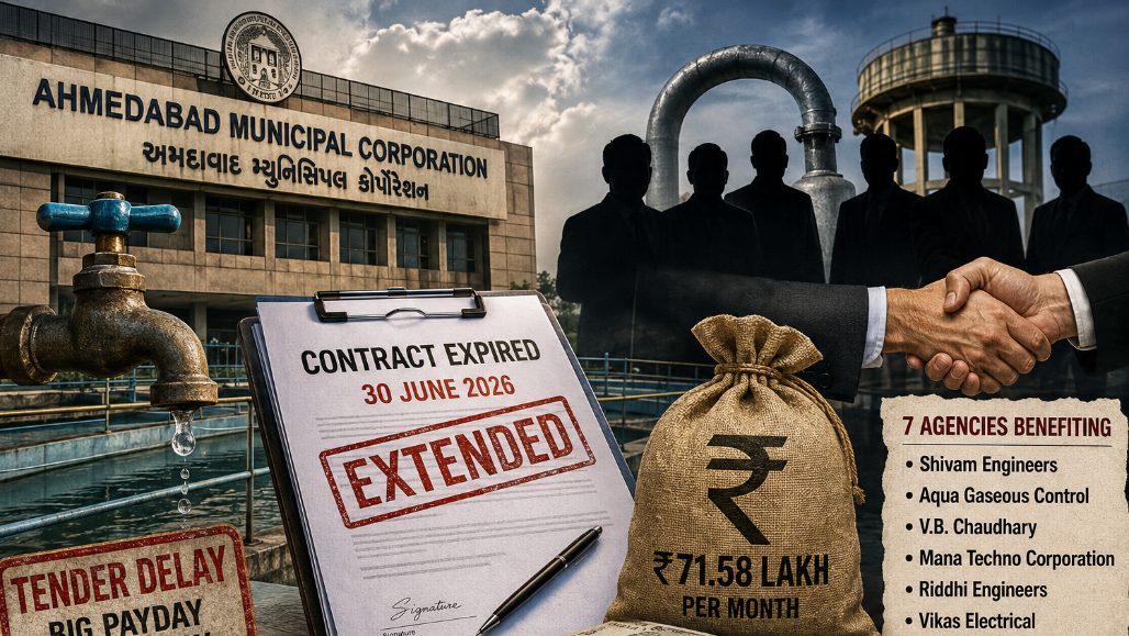 ₹71-Lakh Monthly Extension Blows Lid Off AMC Water Department’s Tender Delay Game