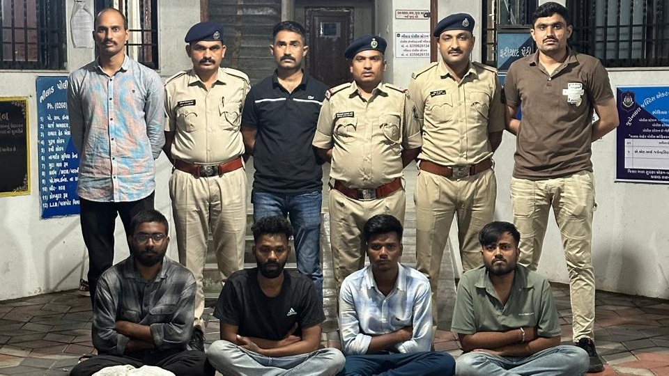Inter-State Drug Syndicate Busted: Odisha-to-Gujarat Cannabis Smuggling Ring Intercepted on NH-48, Four Arrested in Valsad