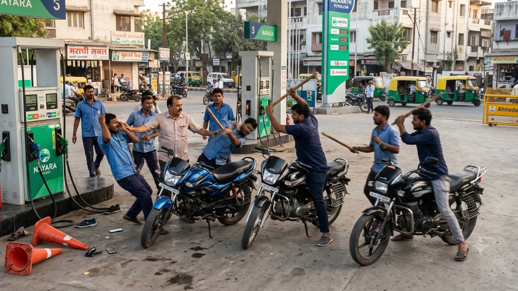 UPI Payment Dispute Turns Violent as Petrol Pump Owner, Two Staff Assaulted in Ahmedabad