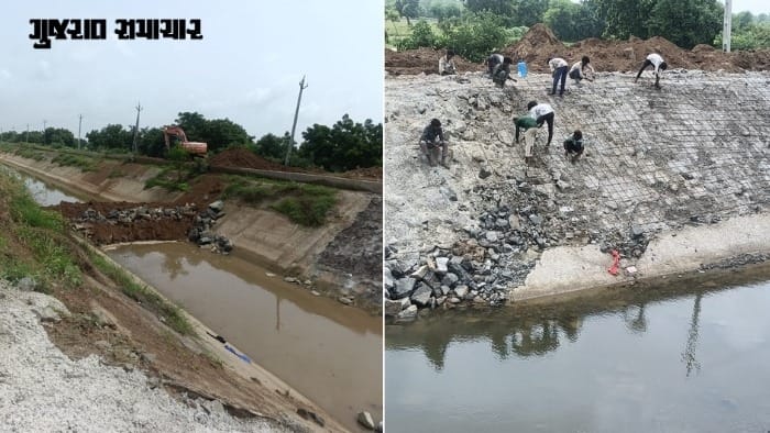 અમદાવાદ ધોળકા કેનાલમાં 90 મીટરનું ભંગાણ: વિકાસના દાવાઓ સામે ગુણવત્તા પર પ્રશ્નો