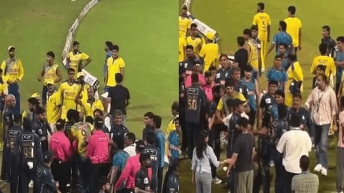 VIDEO: દિલ્હી પ્રીમિયર લીગમાં સ્ટાર ક્રિકેટર્સ યશ ધુલ અને પ્રિયાંશ આર્યા વચ્ચે મેદાનમાં બબાલ, દર્શકોએ શાંત પાડ્યા.