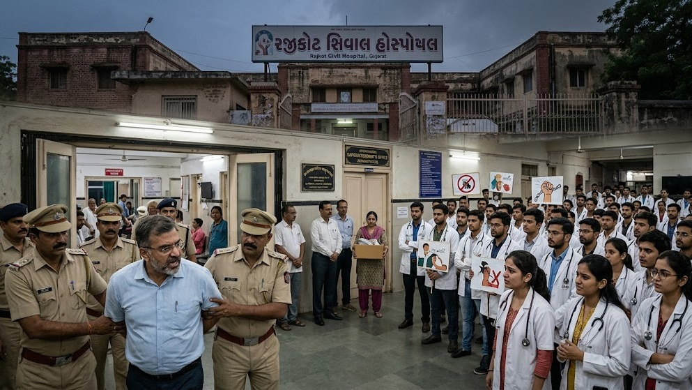 Rajkot Civil Hospital Row: Medical Officer Detained After Allegedly Abusing Junior Doctor, Superintendent Removed