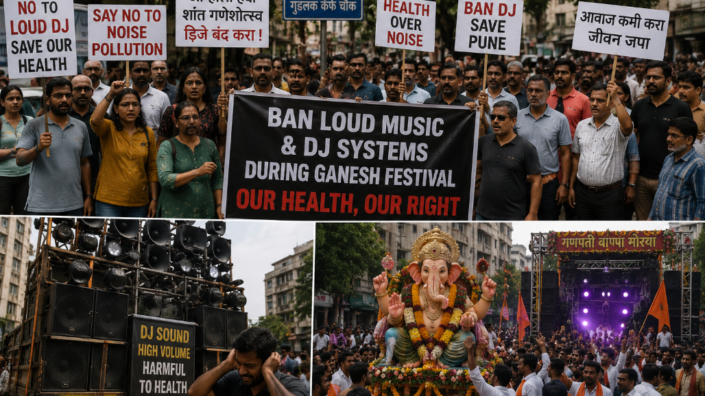 Pune Residents Protest Against Loud DJ Systems Ahead Of Ganesh Festival
