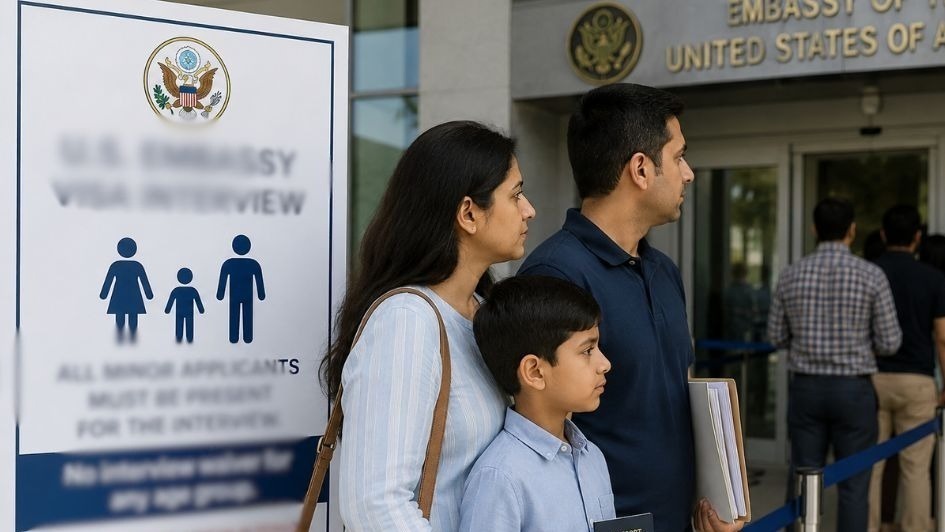 Major Change in US Visa Rules: Every Child From Newborns to 17 Must Now Be Present for Visa Process