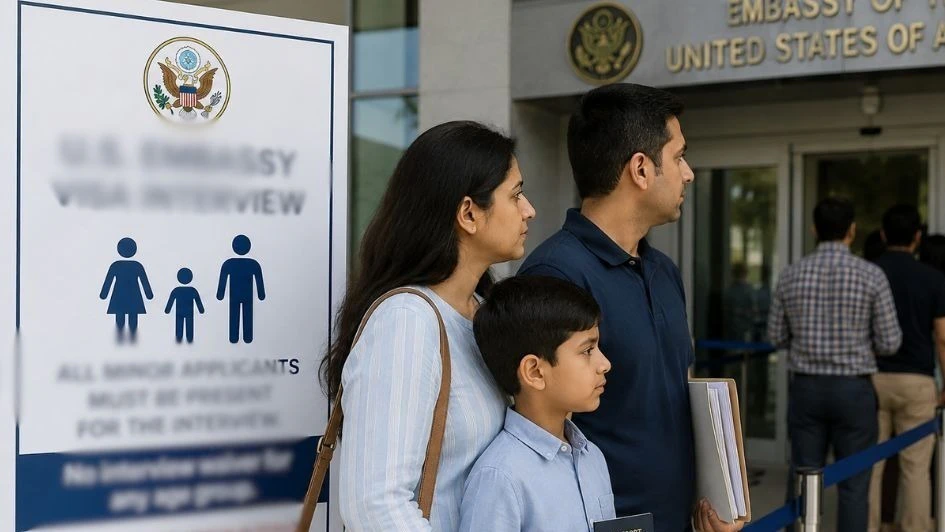 Major Change in US Visa Rules: Every Child From Newborns to 17 Must Now Be Present for Visa Process