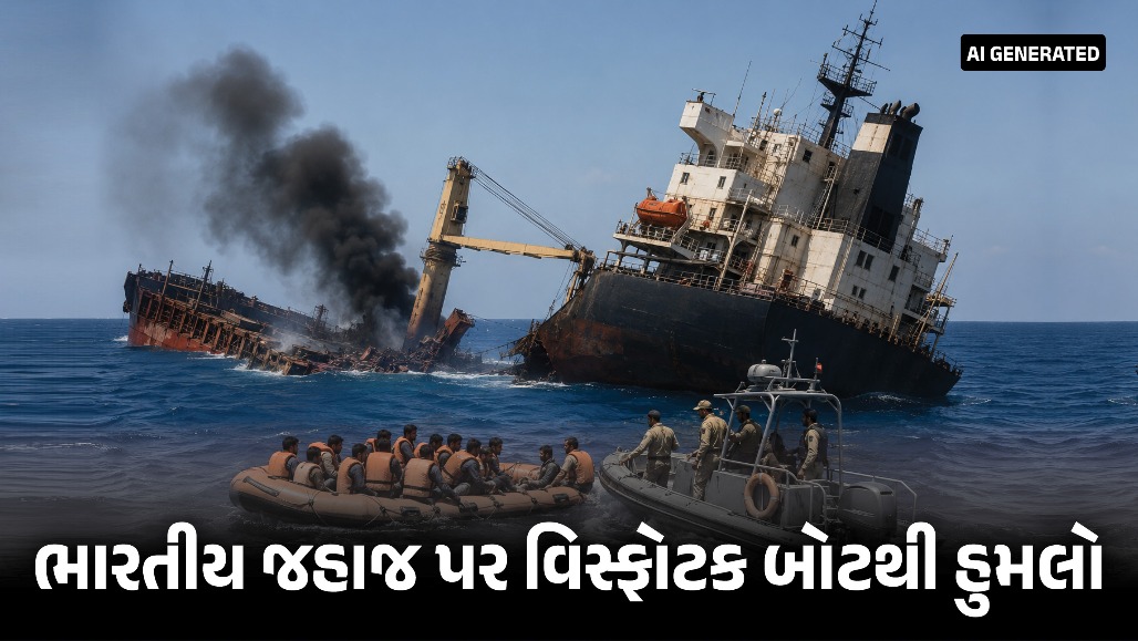 લાલ સમુદ્રમાં ભારતીય જહાજ પર વિસ્ફોટક બોટથી હુમલો : 14 ક્રૂ મેમ્બરનો આબાદ બચાવ