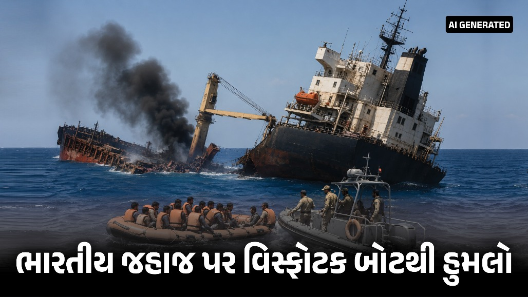 લાલ સમુદ્રમાં ભારતીય જહાજ પર વિસ્ફોટક બોટથી હુમલો : 14 ક્રૂ મેમ્બરનો આબાદ બચાવ