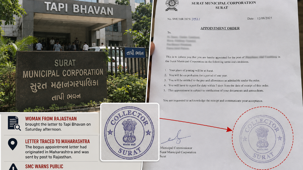 Bogus SMC Appointment Letter With Collector’s Stamp Exposed in Surat