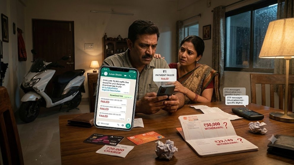 Fake ₹2,000 Traffic Challan Message Costs Ahmedabad Man ₹99,149 In Cyber Fraud