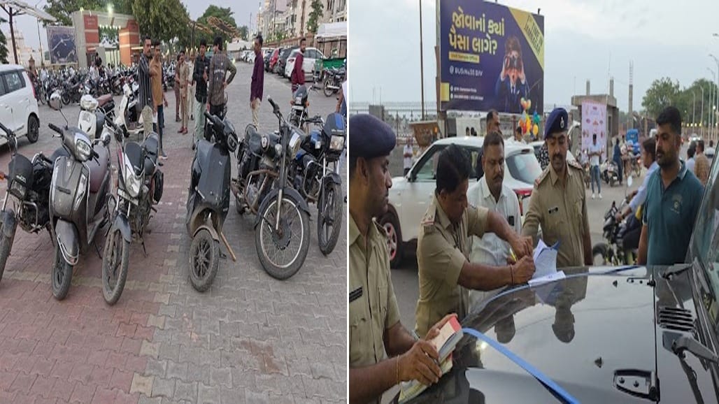 જામનગરમાં ગેરકાયદે 'ડાર્ક ફિલ્મ' દૂર કરવા પોલીસે ડ્રાઇવ યોજી