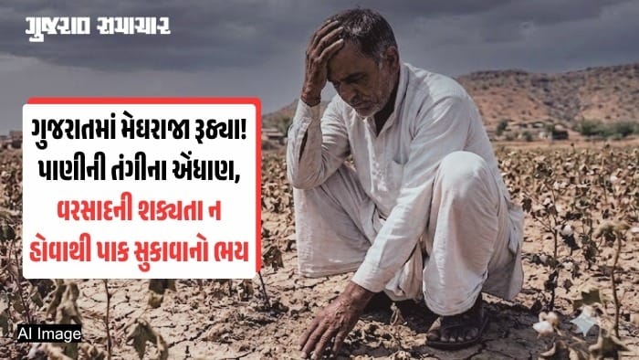 ગુજરાતમાં વરસાદ ખેંચાતાં ખેડૂતોની હાલત કફોડી