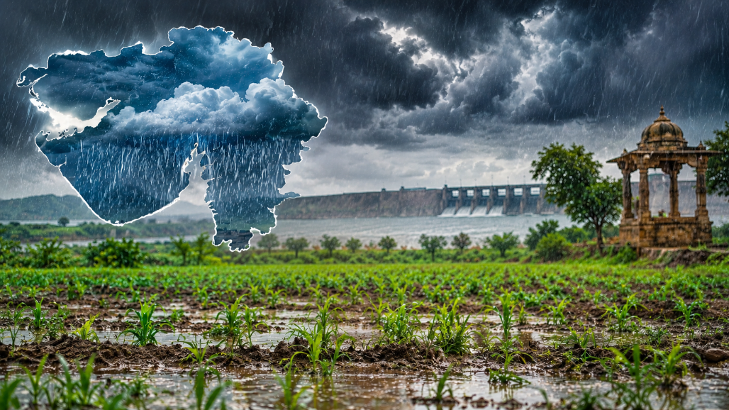 Gujarat Monsoon Slows Down: 22 Inches in July Drops to Just 3.8 Inches in August
