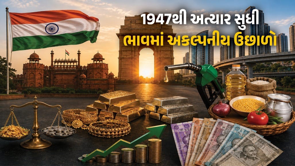 1947થી 2026: સોના-પેટ્રોલના ભાવમાં અકલ્પનીય ઉછાળો