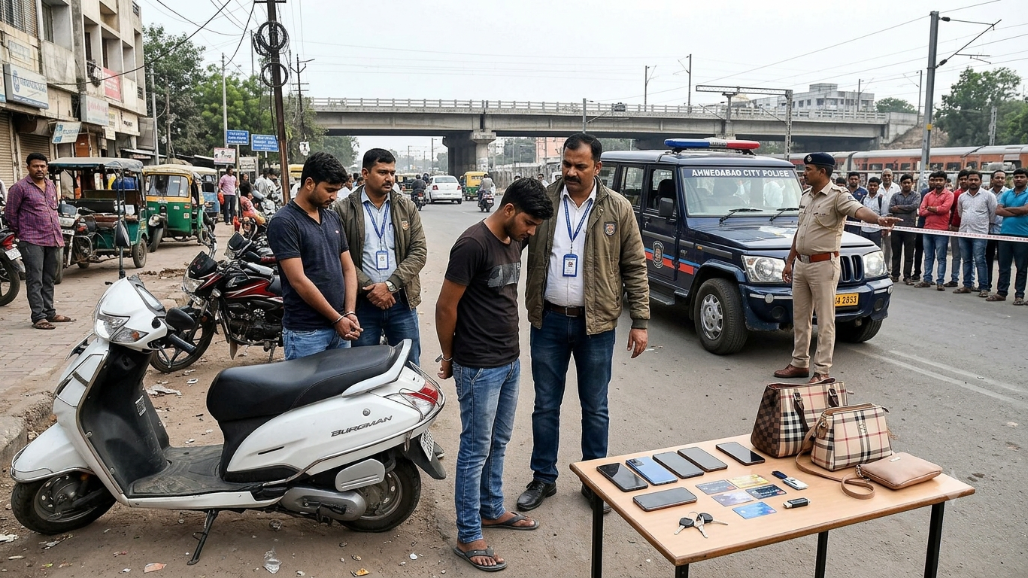 Ahmedabad LCB Arrests Two Habitual Snatchers Within Hours of Purse Theft from Moving Autorickshaw
