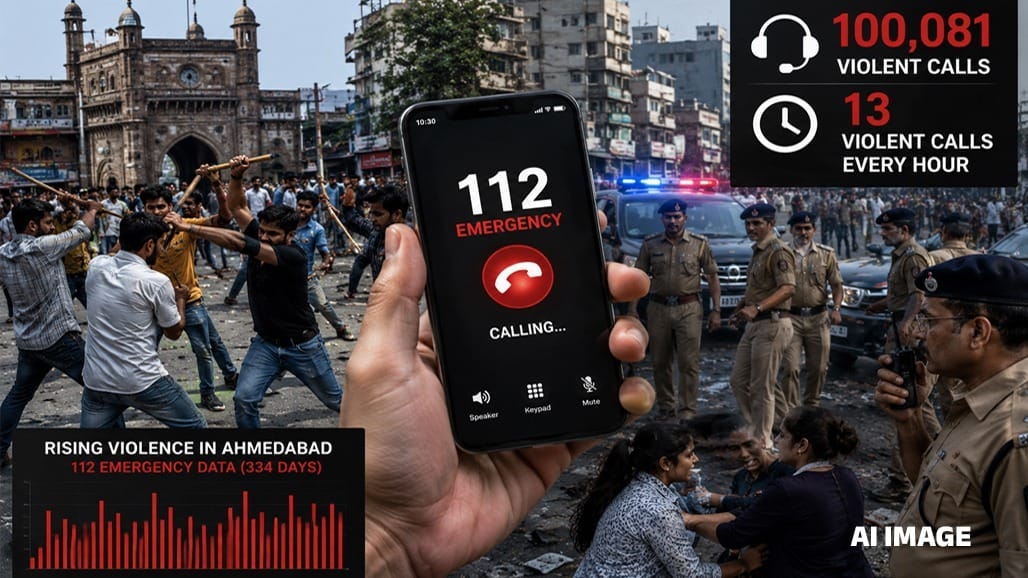 અમદાવાદ 'સેફ સિટી'નો દાવો 112 કોલ ડેટાથી ખોટો પડ્યો