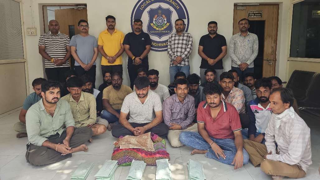 21 Held In Gambling Raid In Gandhinagar, ₹5.64 Lakh Cash And Valuables Seized