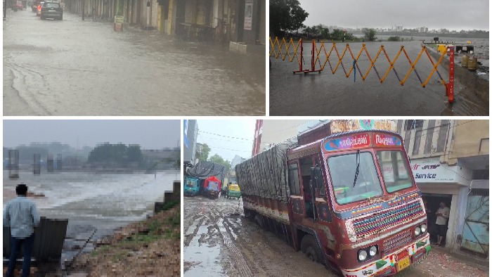 મેઘરાજાની તોફાની બેટિંગથી મોરબી જિલ્લો જળબંબાકાર, 18 રસ્તા બંધ, મચ્છુ નદી બે કાંઠે