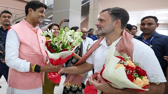 રાહુલ ગાંધીનો પ્રયાગરાજમાં 'છાત્રૌ કી ગૂંજ'