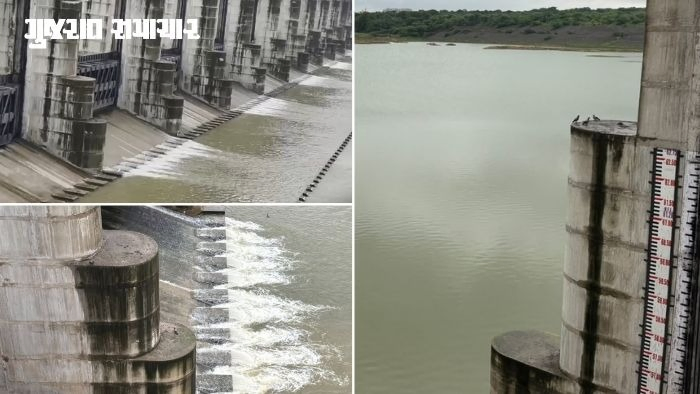 ગાંધીનગર: સાબરમતીના સંત સરોવર ડેમમાં પાણીની આવક વધતાં 10 ગેટ ખોલાયા, નીચાણવાળા 21 ગામોને એલર્ટ!