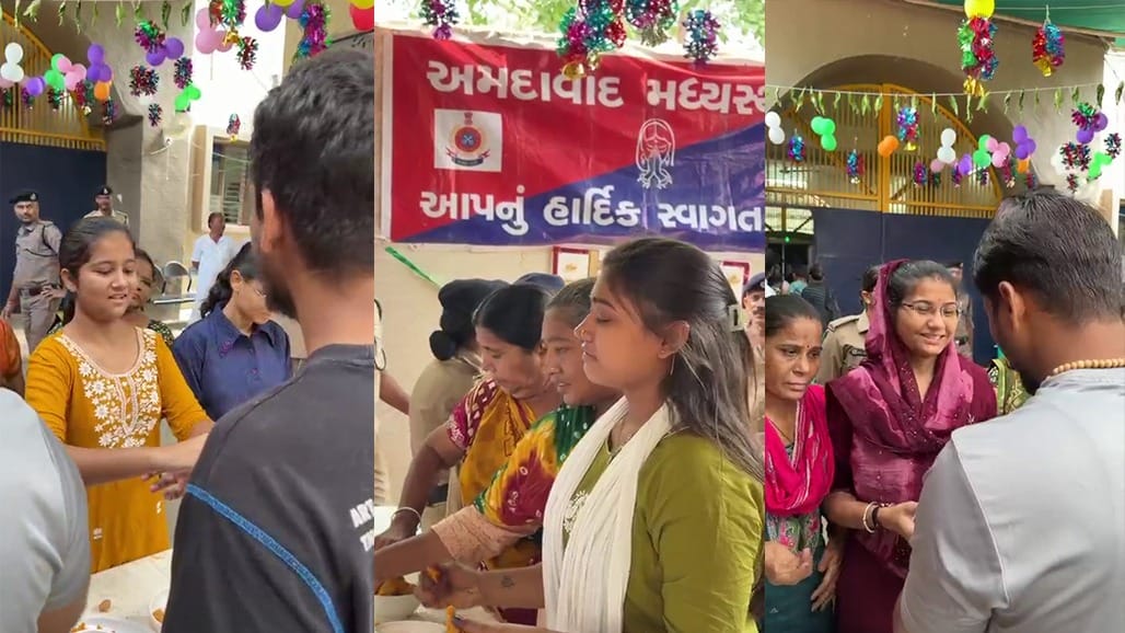 સાબરમતી જેલમાં રક્ષાબંધન: 3000 કેદીઓને બહેનોએ બાંધી રાખડી