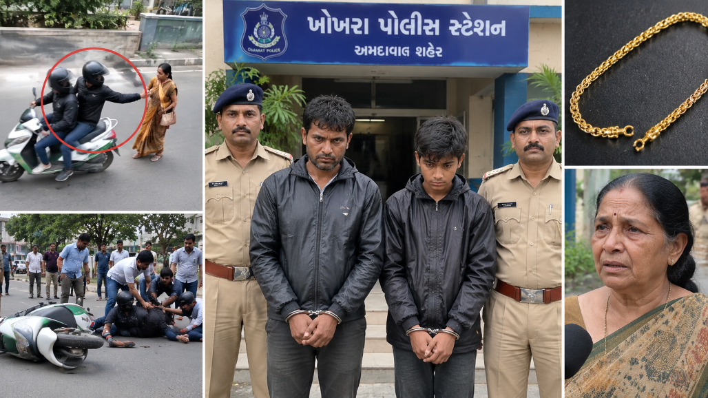 Father-Son Duo Held After Snatching ₹1.10 Lakh Gold Chain From Elderly Woman At Knifepoint In Khokhra