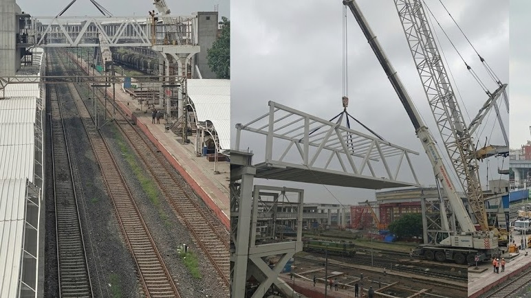 Two Massive Roof Trusses Installed at Sabarmati Terminal During 7-Hour Traffic Block