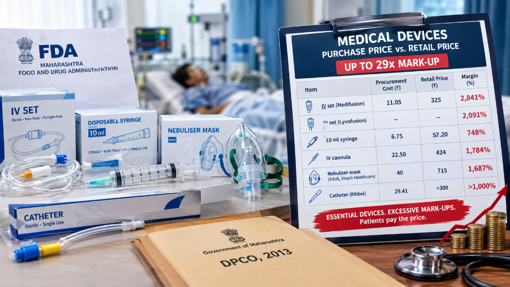 ₹11 IV Set Sold For ₹325, ₹6.75 Syringe For ₹57: Maharashtra FDA Flags Massive Mark-Ups in Medical Devices
