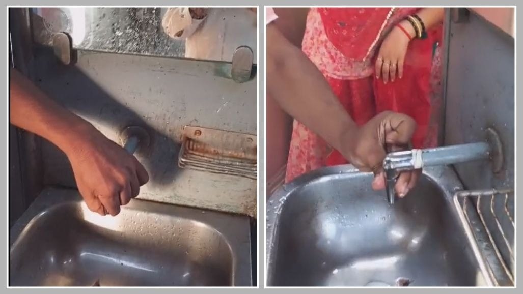 આગ્રા કેન્ટ-ગાંધીગ્રામ એક્સપ્રેસમાં પાણી નહીં