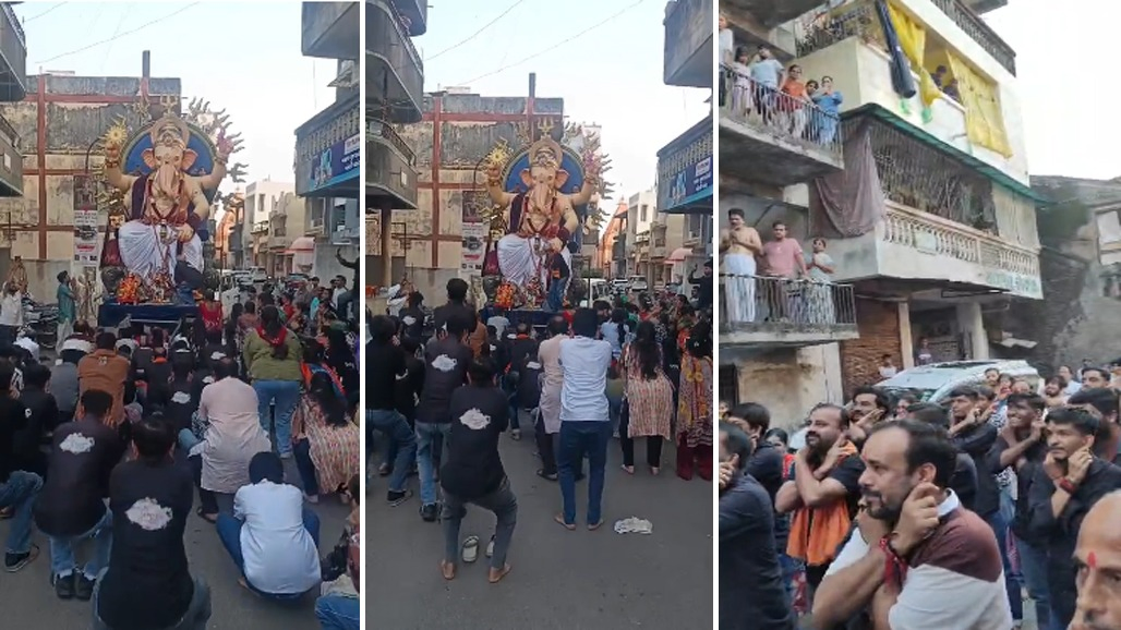 ‘બાપ્પા, કોઈ ભૂલ થઈ હોય તો માફ કરજો’ : સુરતના ફૂલપાડામાં વિસર્જન પહેલાં શ્રીજી પાસે ભક્તોએ કાન પકડી ઉઠક-બેઠક કરી માફી માગી