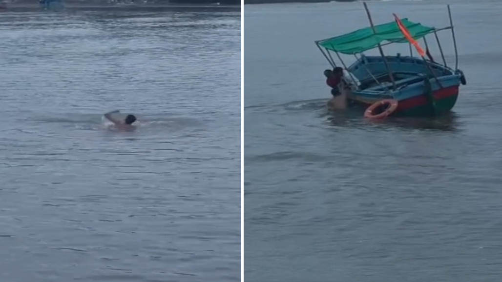 VIDEO: દમણમાં ગણેશ વિસર્જન સમયે મોટી દુર્ઘટના ટળી, દરિયામાં ડૂબતા યુવકને માછીમારોએ મોતના મુખમાંથી ઉગાર્યો