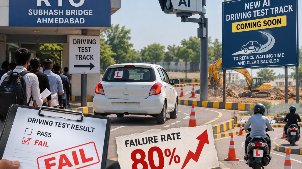 Ahmedabad’s Subhash Bridge RTO To Get Additional AI Driving Test Track As Failure Rate Hits 80%
