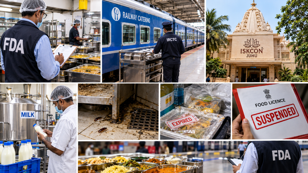 Maharashtra FDA Suspends Licences Of Railway Caterer, ISKCON Juhu Kitchens, Dairy Unit Over Food Safety Violations