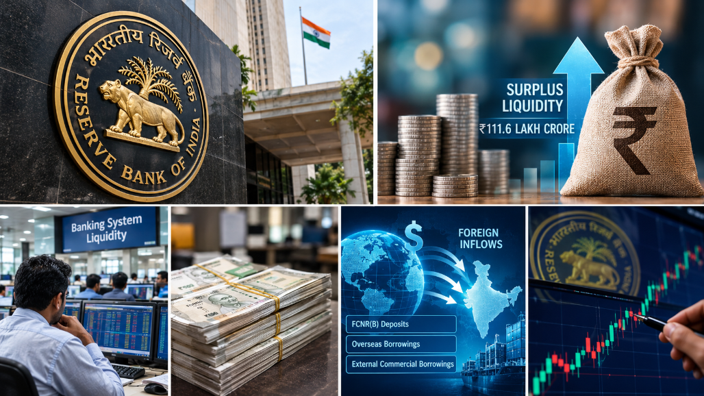 RBI Absorbs Over ₹6 Lakh Crore As Banking System Liquidity Surges To Record High