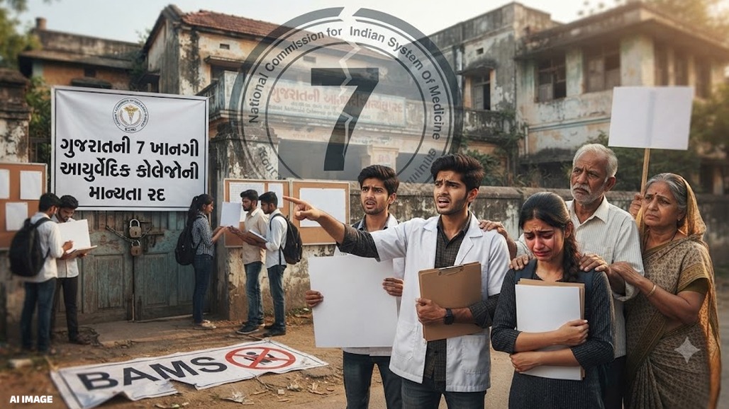 7 આયુર્વેદ કોલેજોની માન્યતા રદ, BAMS ની 620 બેઠકો પર ગ્રહણ, NCISMની કાર્યવાહી બાદ આરોગ્ય ક્ષેત્રે મોટો વિસ્ફોટ