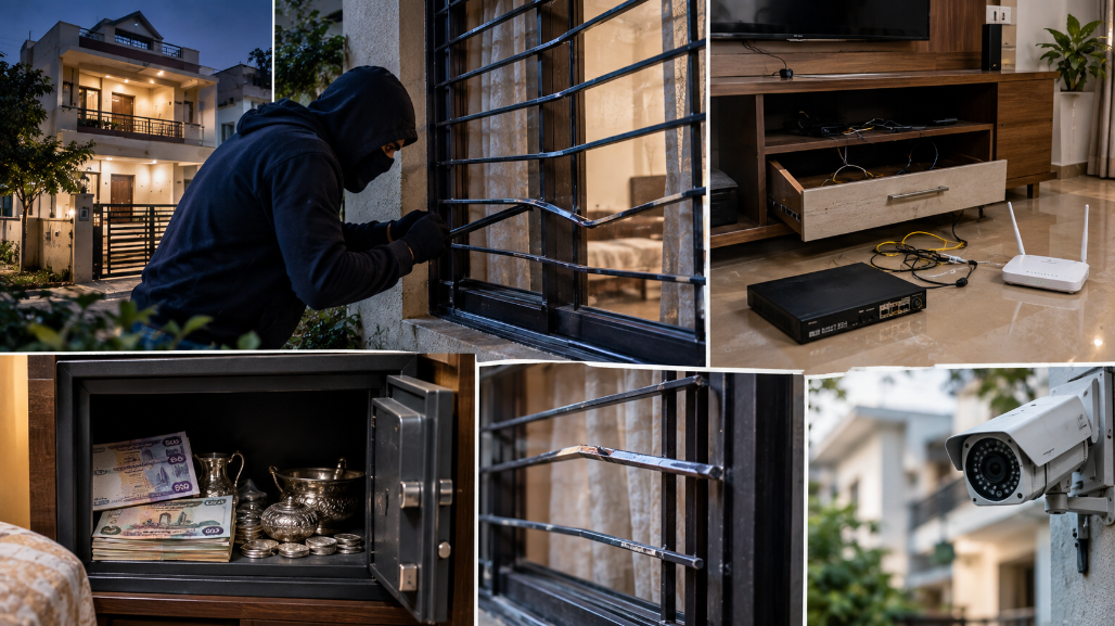 Thieves Bend Window Bars, Steal ₹2.90 Lakh from Locked Satellite House in Ahmedabad